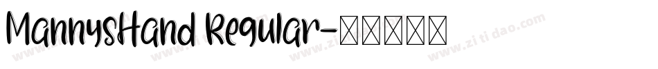 MannysHand Regular字体转换